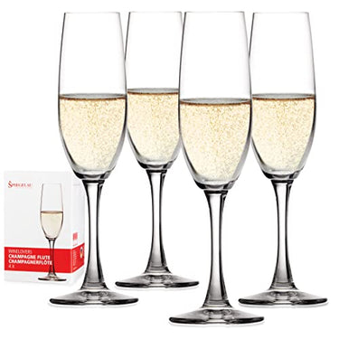 Spiegelau 4-teiliges Champagnerflöten-Set, Sektgläser, Kristallglas, 190 ml, Winelovers, 4090187 im Sale
